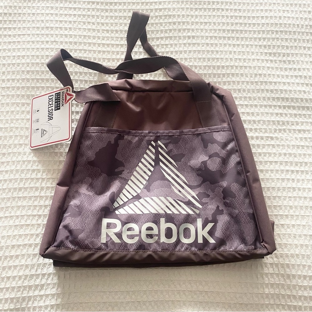 Reebok Camo Duffel gym and travel Bag - purple NWT